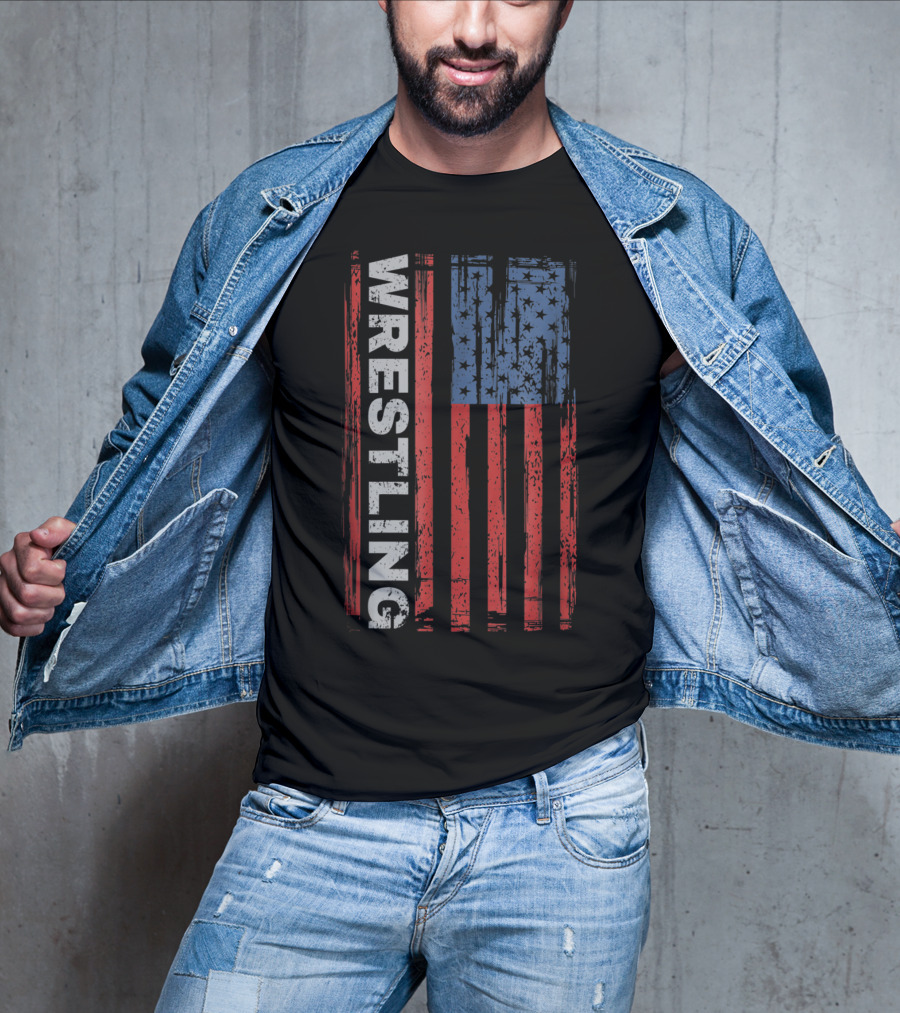 Wrestling USA Flag T-Shirt