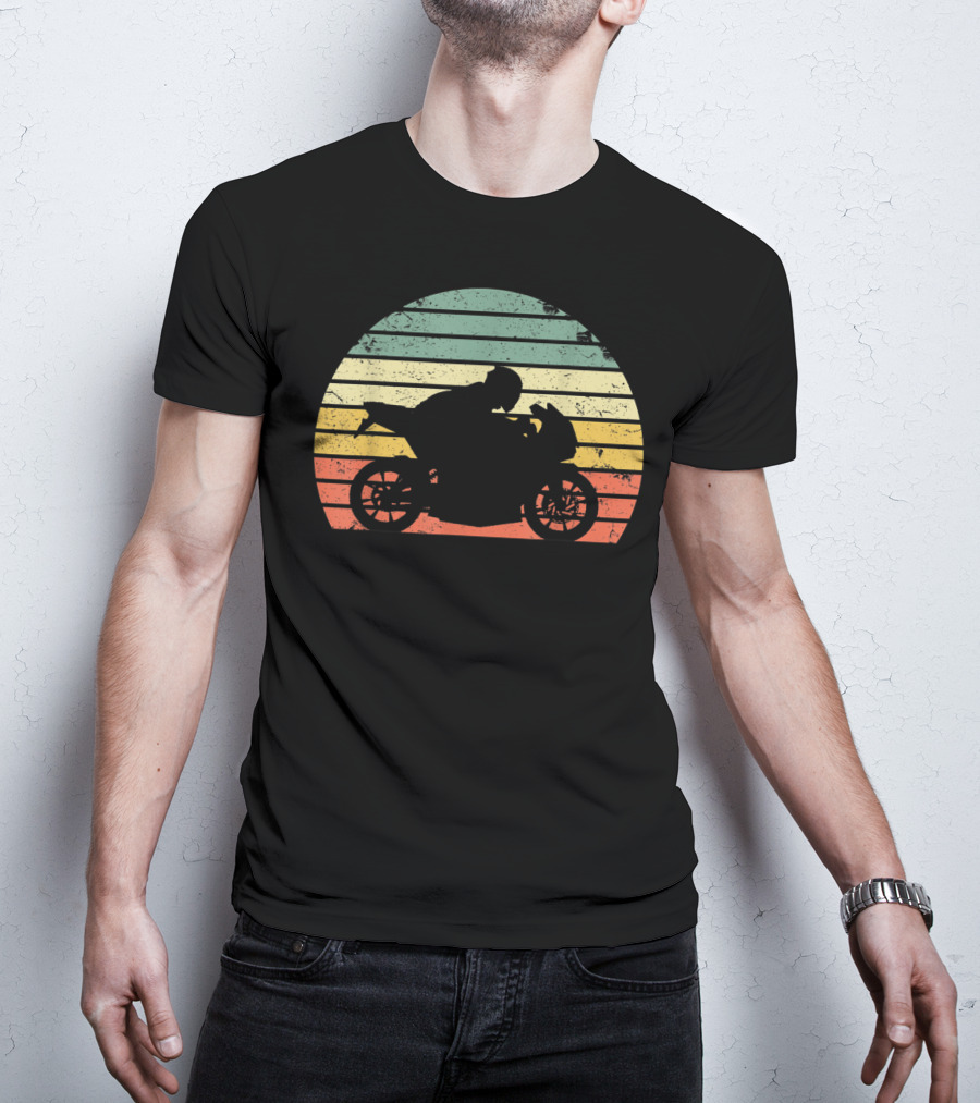 Vintage Biker Motorcycle Retro Sunburst T-Shirt
