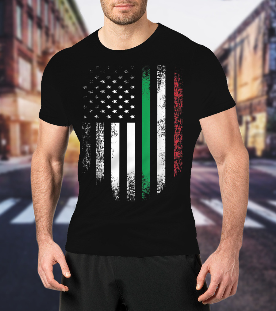 Vintage Italian Roots American Grown Italia USA Flag Colors T-Shirt