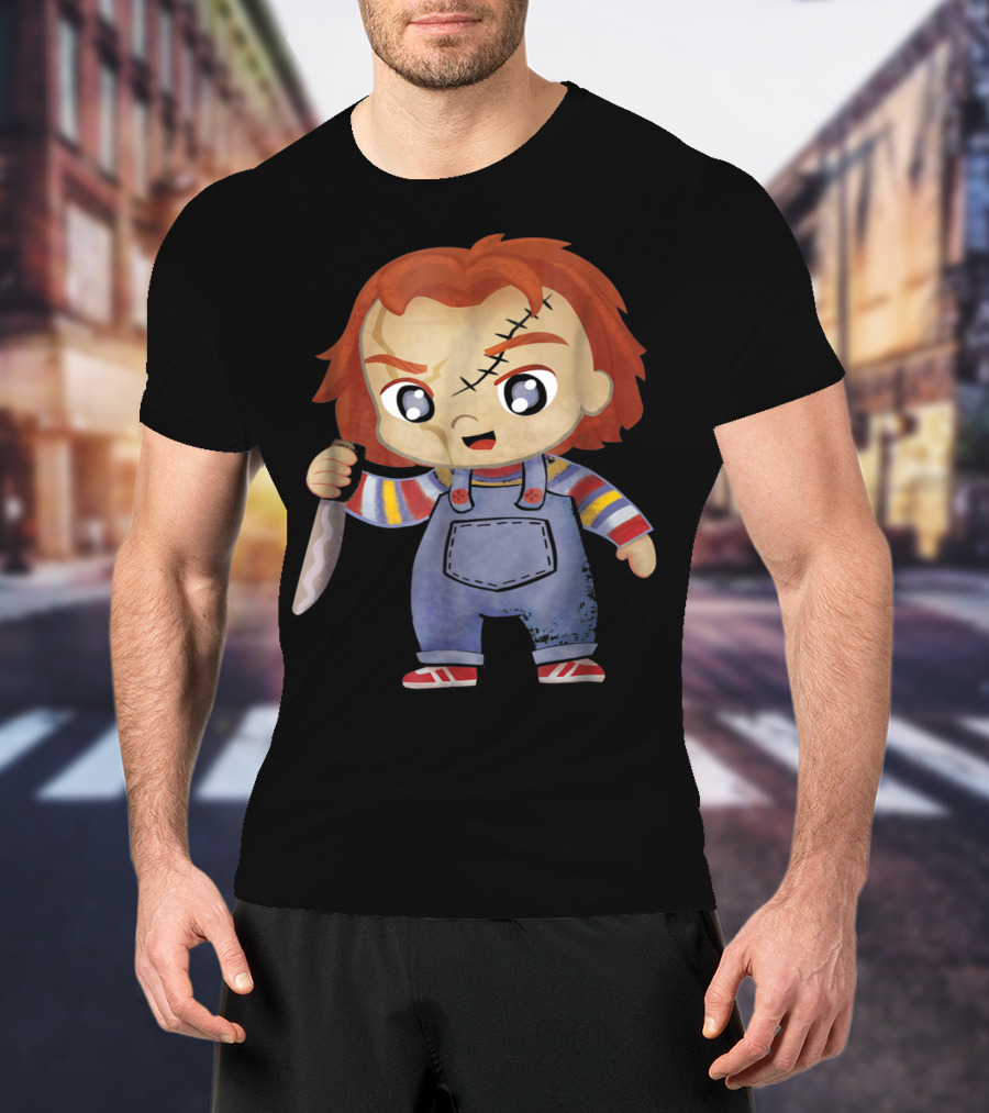 HC Chucky Childs Play Cute Knife-Wielding Doll Character T-Shirt