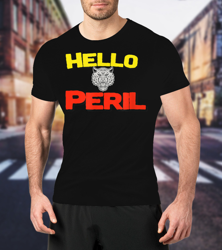 Hello Peril Band Logo Tiger Head T-Shirt