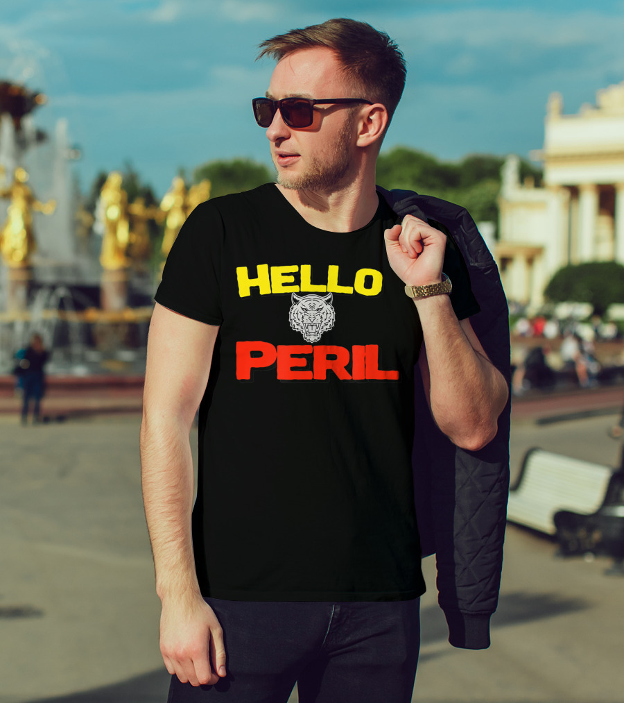 Hello Peril Band Logo Tiger Head T-Shirt
