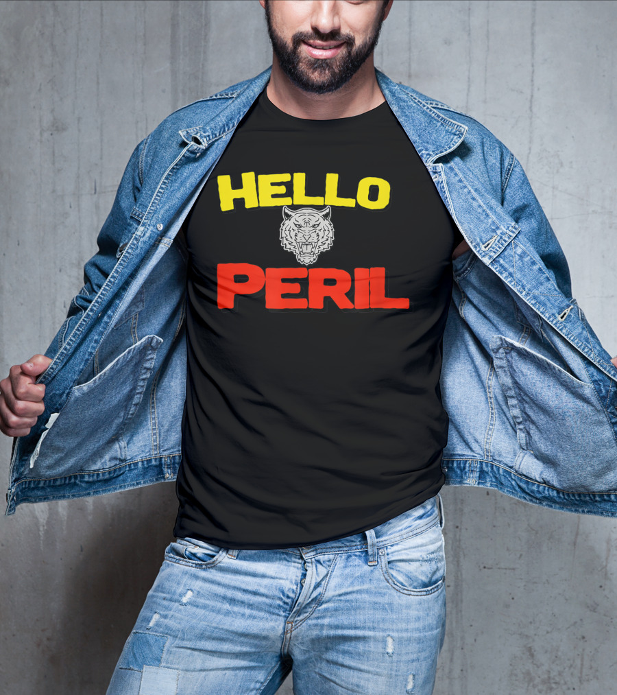 Hello Peril Band Logo Tiger Head T-Shirt