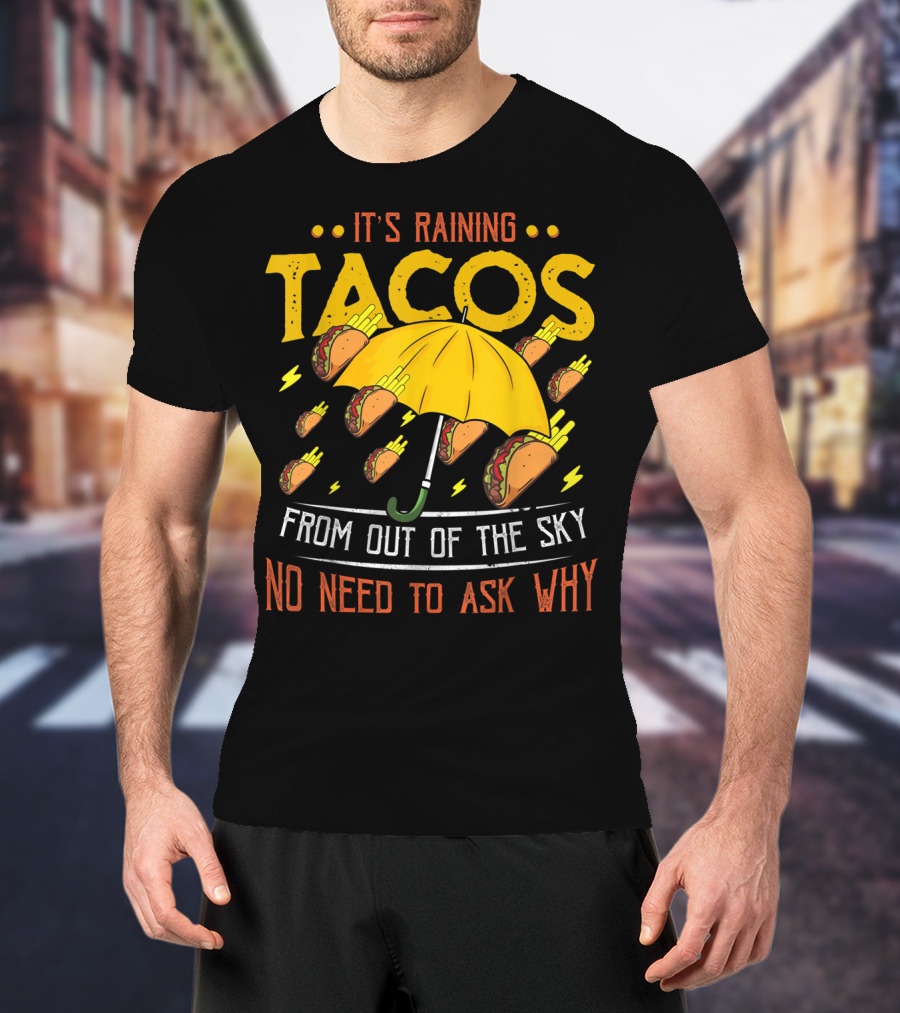 It's Raining Tacos From Out Of The Sky No Need To Ask Why T-Shirt