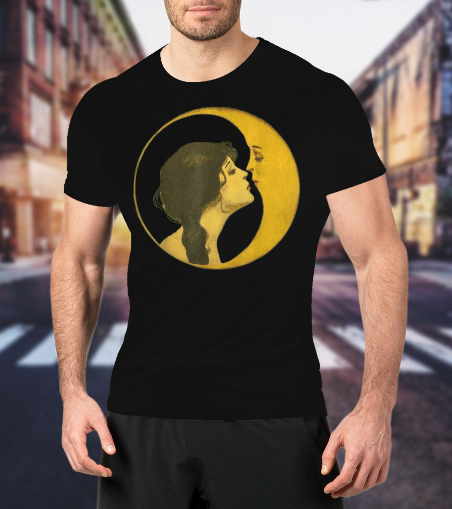 Kiss The Man On The Moon Vintage Celestial T-Shirt