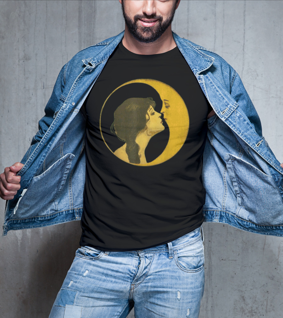 Kiss The Man On The Moon Vintage Celestial T-Shirt