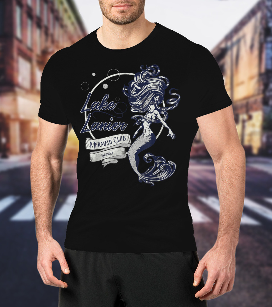 Lake Lanier Mermaid Club Georgia Vintage Mermaid T-Shirt