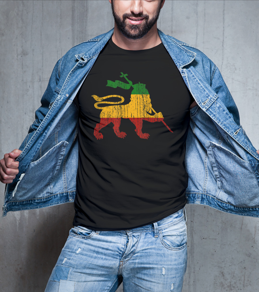 Lion Of Judah Rastafari Rasta Reggae Jamaica T-Shirt