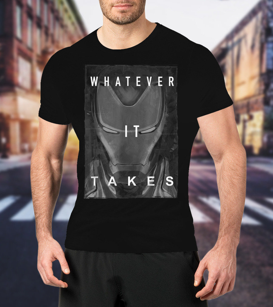Marvel Avengers Endgame Iron Man Whatever It Takes Dark T-Shirt