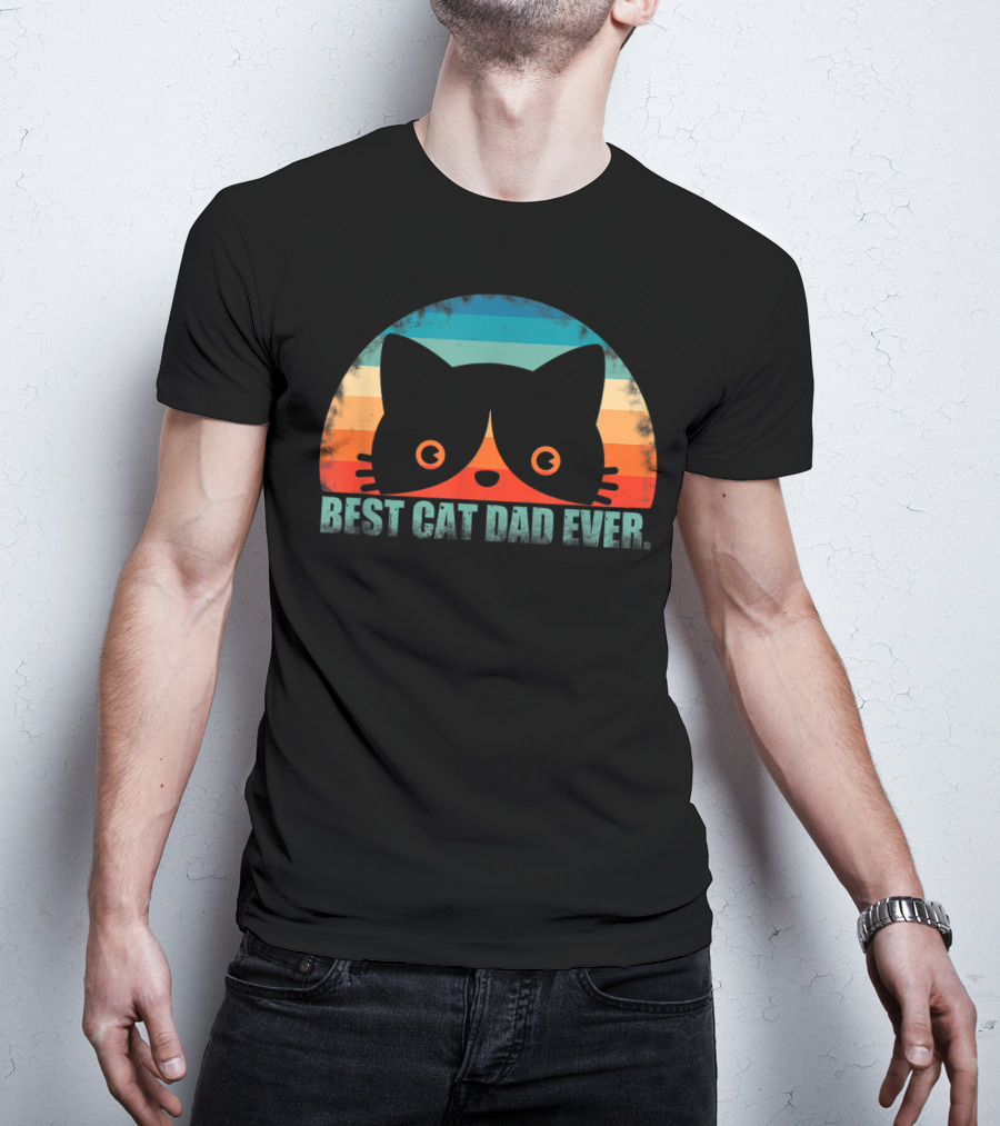 Best Cat Dad Ever Mens Father's Day From Wife T-Shirt