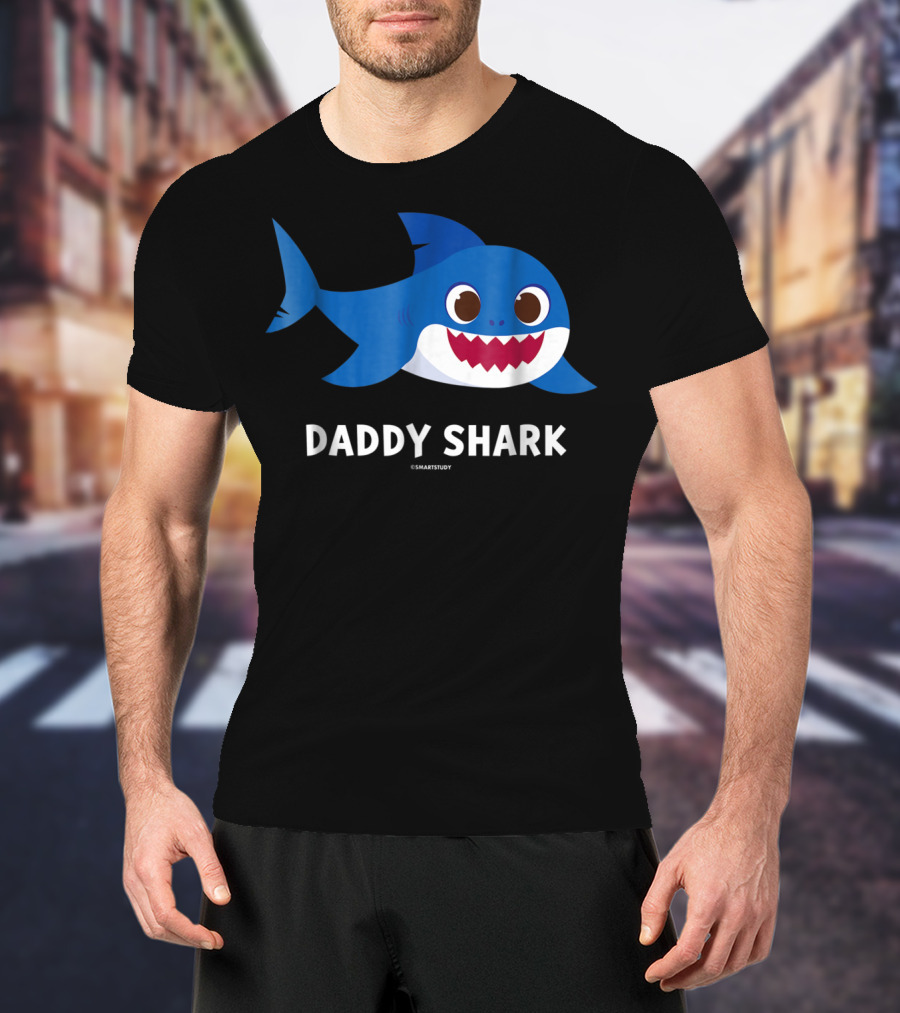 Pinkfong Mens Daddy Shark SmartStudy T-Shirt