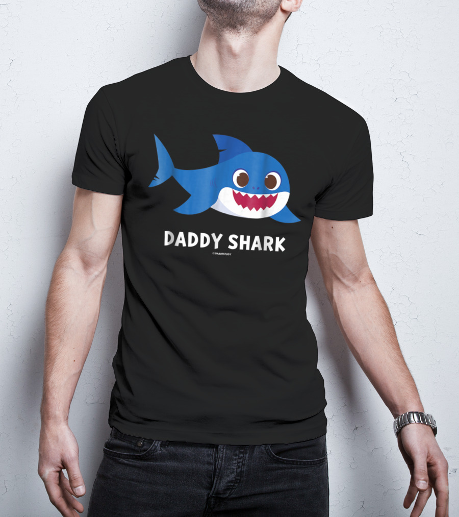 Pinkfong Mens Daddy Shark SmartStudy T-Shirt