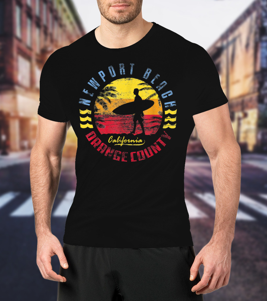 Newport Beach California Orange County Surfing T-Shirt