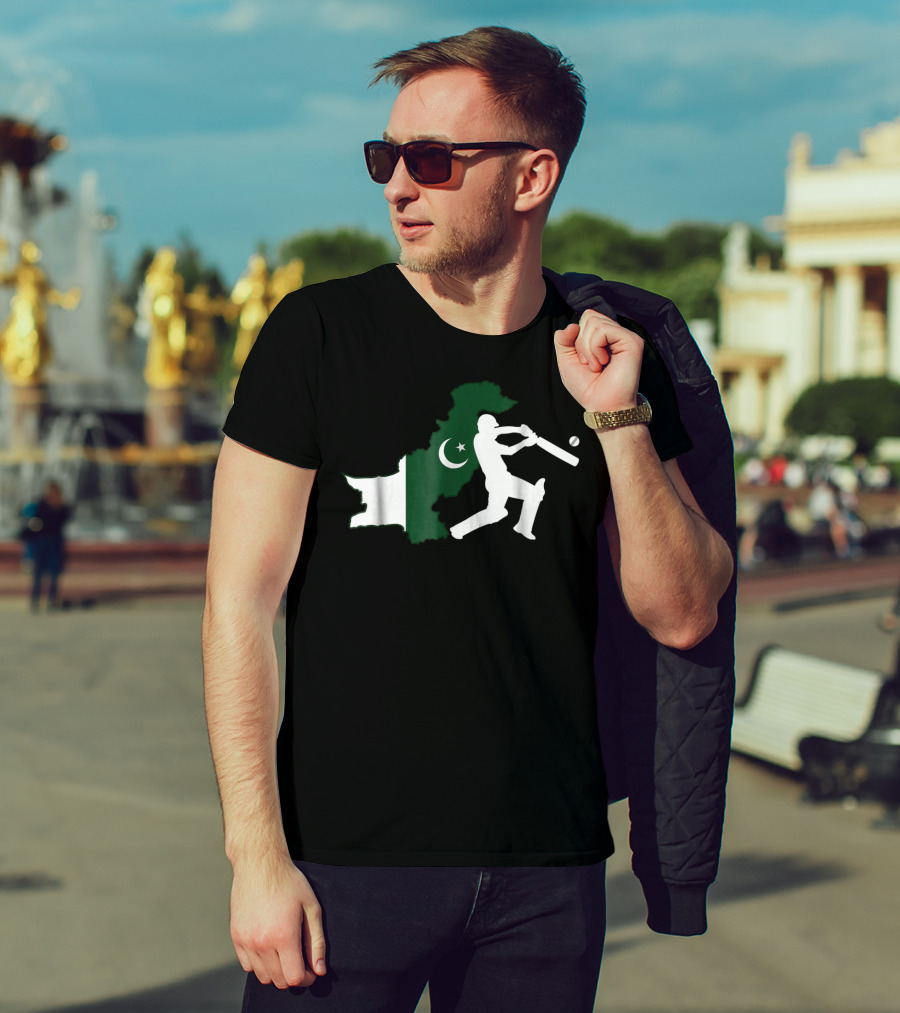 Pakistan Cricket Team Map And Player T-Shirt