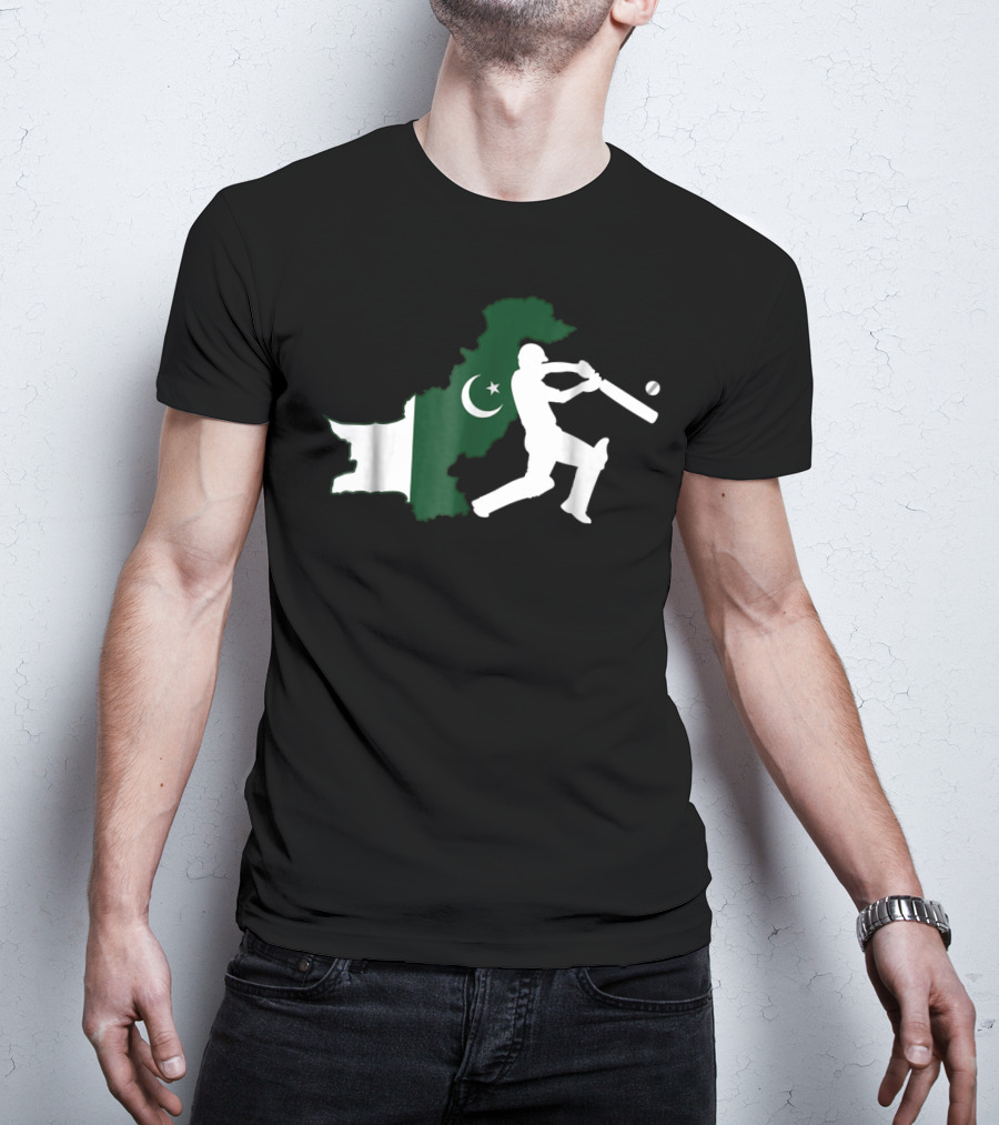 Pakistan Cricket Team Map And Player T-Shirt
