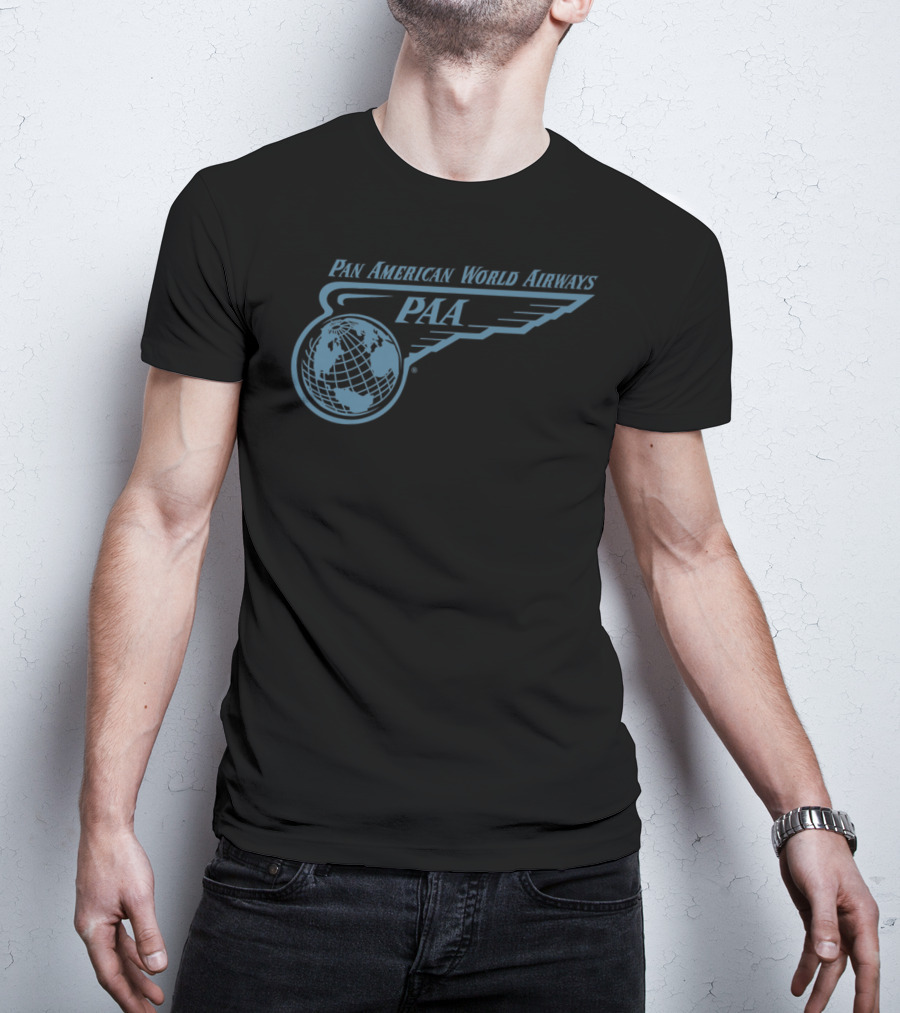 Pan American World Airways PAA Wing And Globe T-Shirt