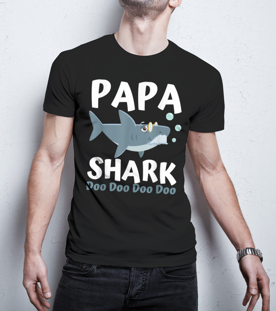 Papa Shark Doo Doo Doo Doo Matching Family Shark T-Shirt