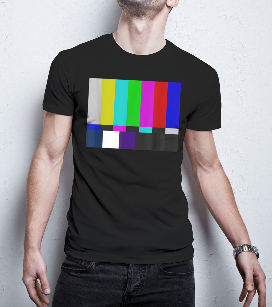 TV Test Pattern Test Card PAL NTSC Retro Colors T-Shirt