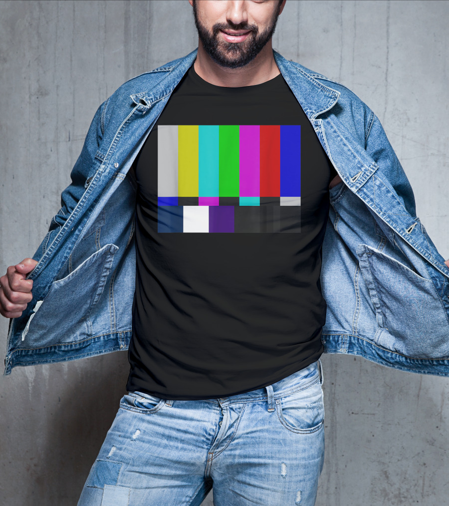 TV Test Pattern Test Card PAL NTSC Retro Colors T-Shirt
