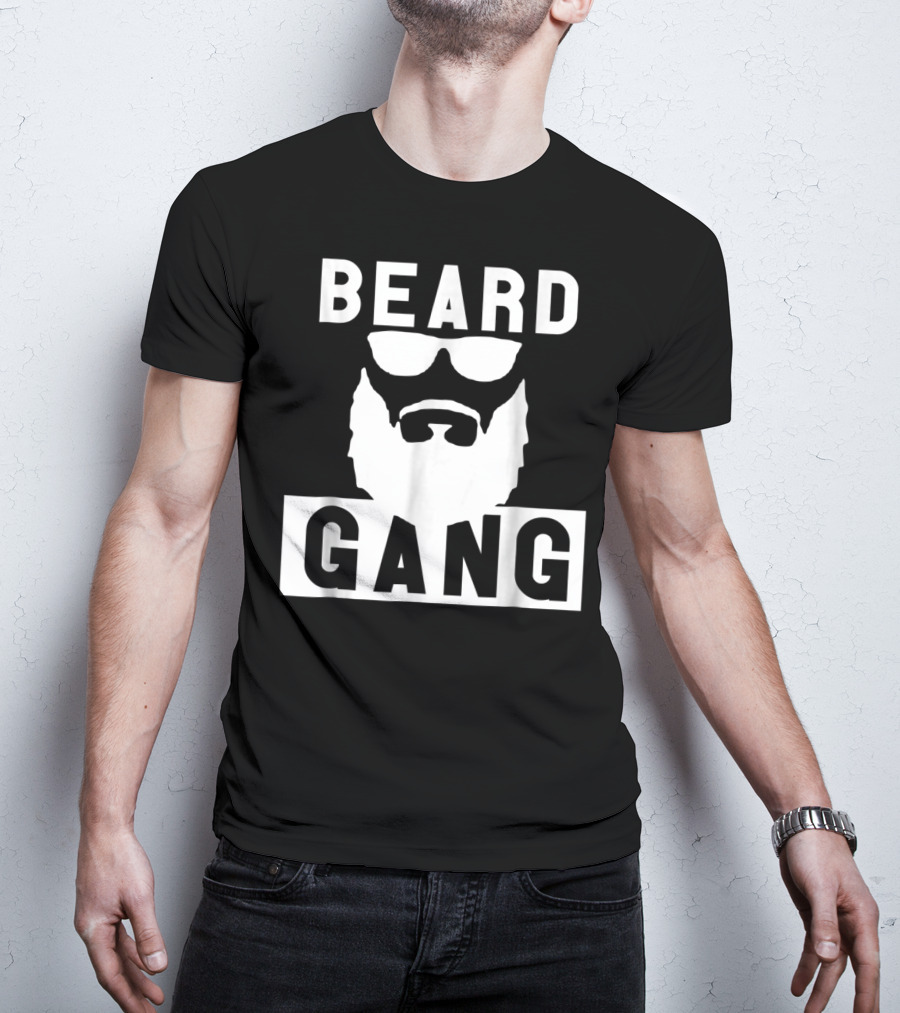 Beard Gang Beard And Mustache Sunglasses T-Shirt