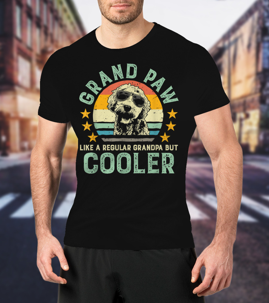Grand Paw Retro Sunglasses Dog Like A Regular Grandpa But Cooler T-Shirt