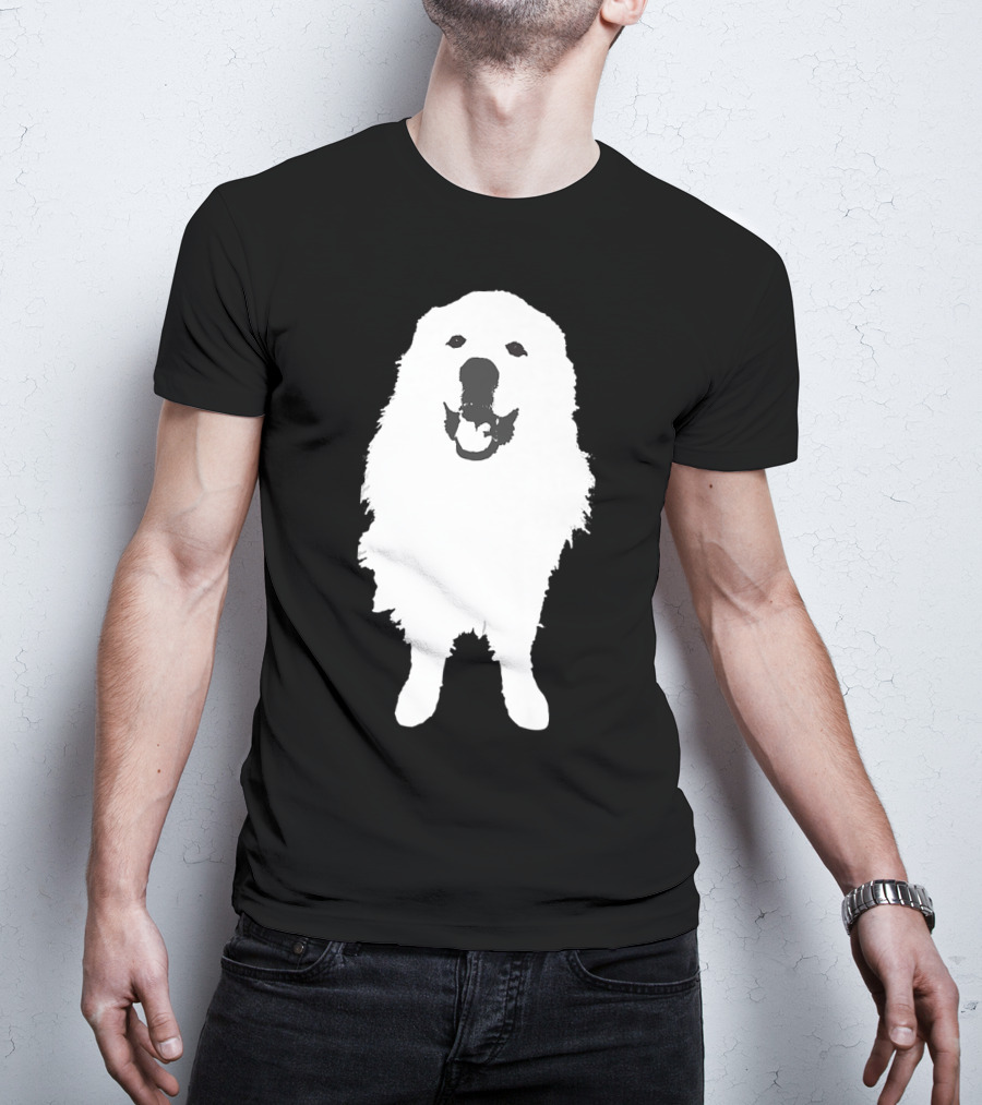 Great Pyrenees Dog Silhouette Smiling T-Shirt