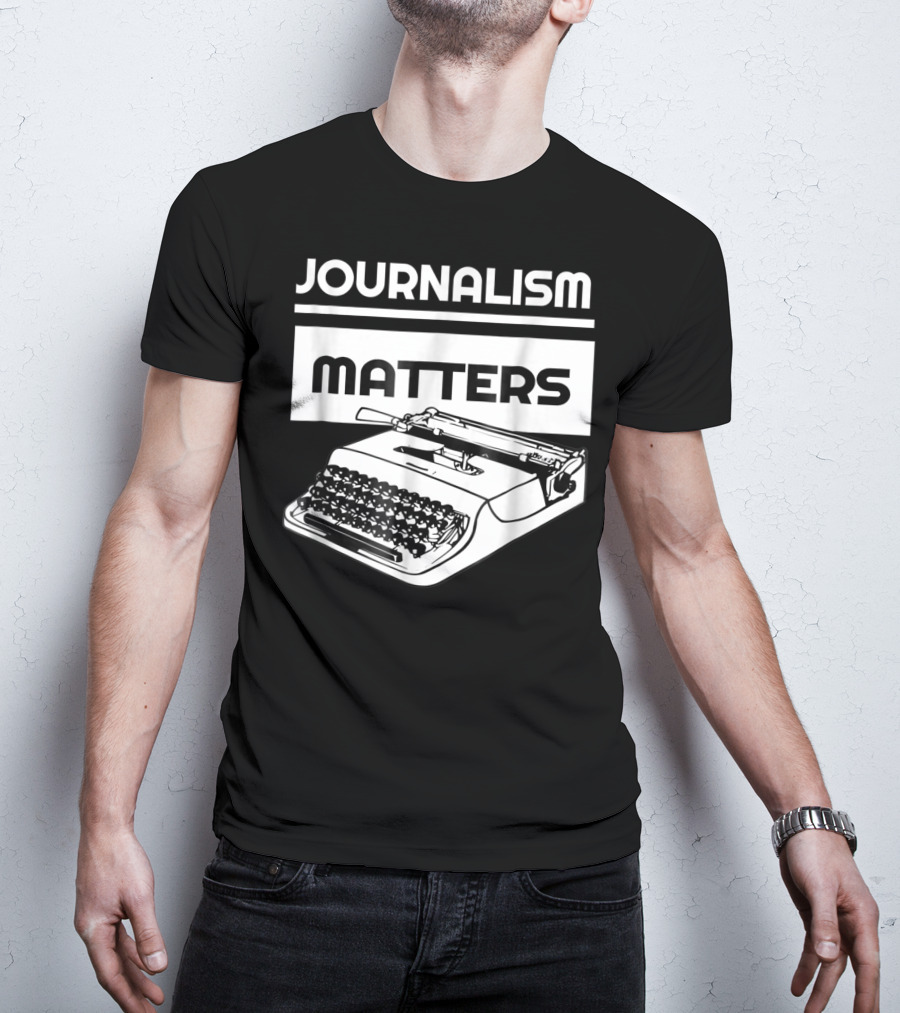 Journalism Matters Typewriter NotTheEnemy Free Press T-Shirt