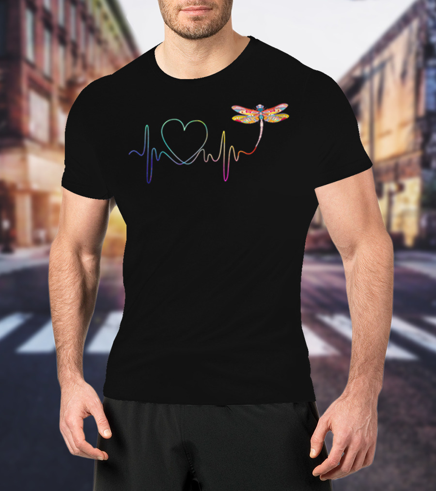 Heartbeat Love Dragonflies T-Shirt