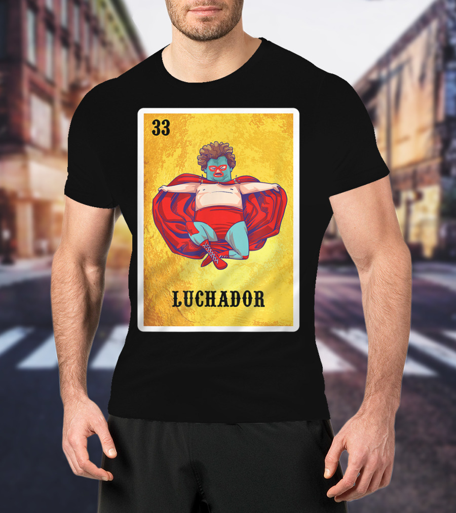 Luchador Masked Wrestler El Lucha Libre Number 33 T-Shirt