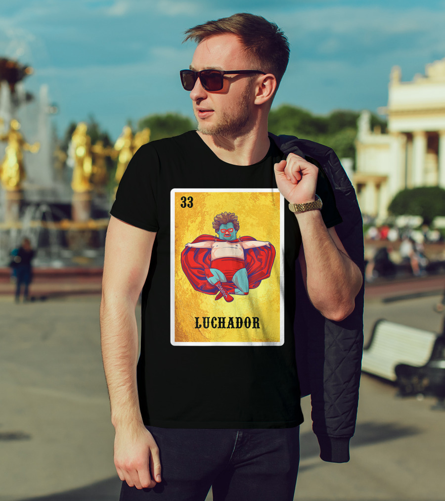 Luchador Masked Wrestler El Lucha Libre Number 33 T-Shirt