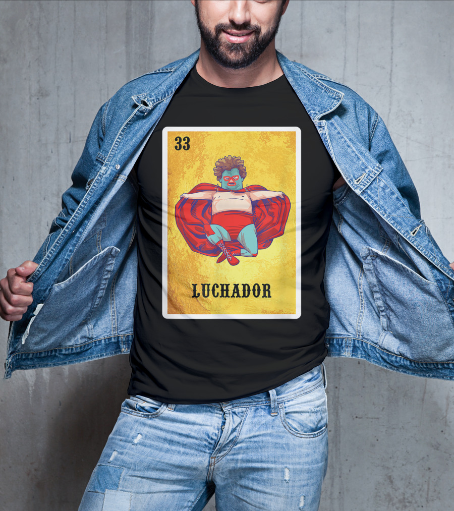 Luchador Masked Wrestler El Lucha Libre Number 33 T-Shirt
