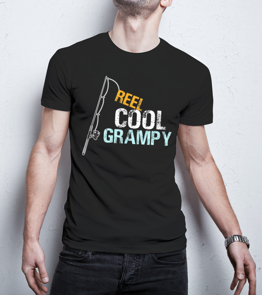 Reel Cool Grampy Fishing Rod Grandpa Shirt Granddaughter Gift T-Shirt