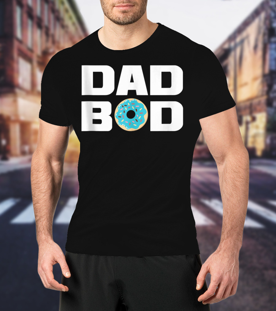 Dad Bod Donut Fitness Gym Mens T-Shirt