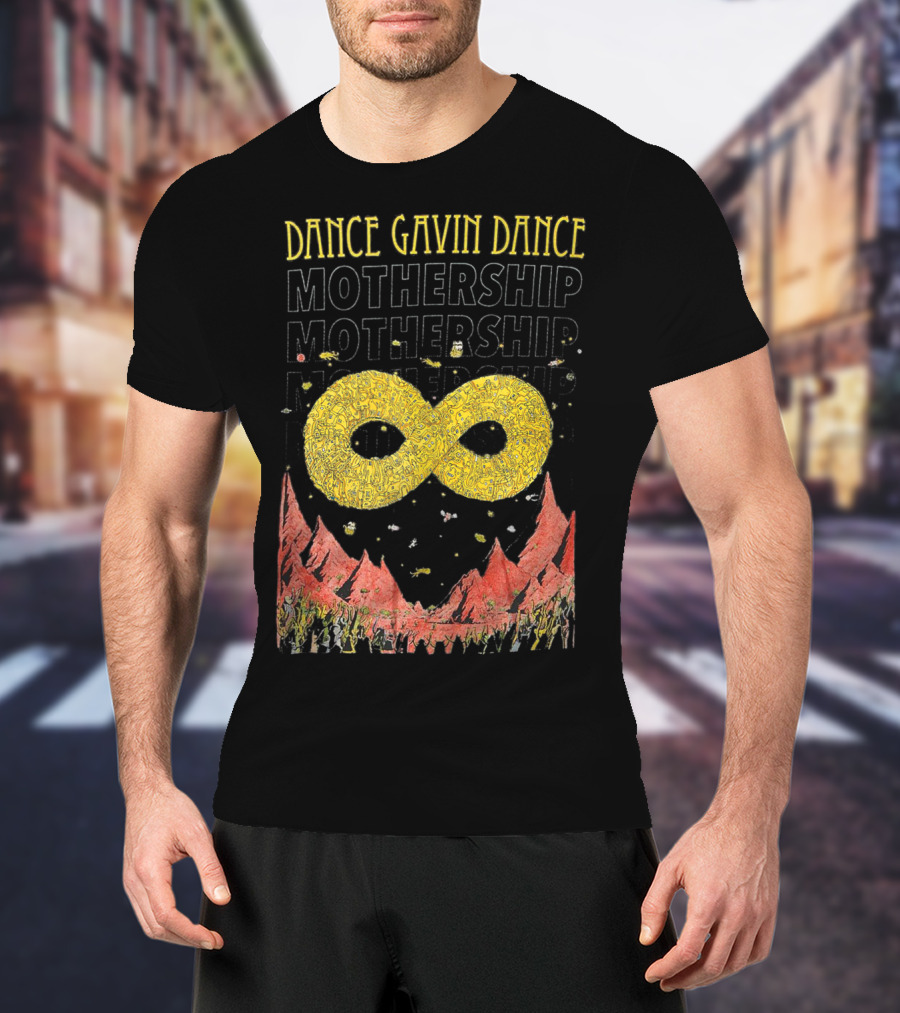 Dance Gavin Dance Mothership Infinite Symbol Red Mountain Scene T-Shirt