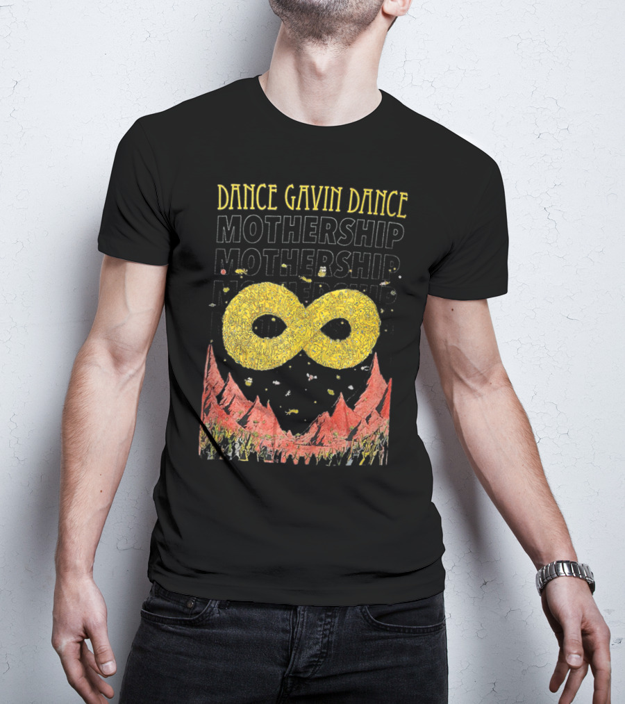 Dance Gavin Dance Mothership Infinite Symbol Red Mountain Scene T-Shirt