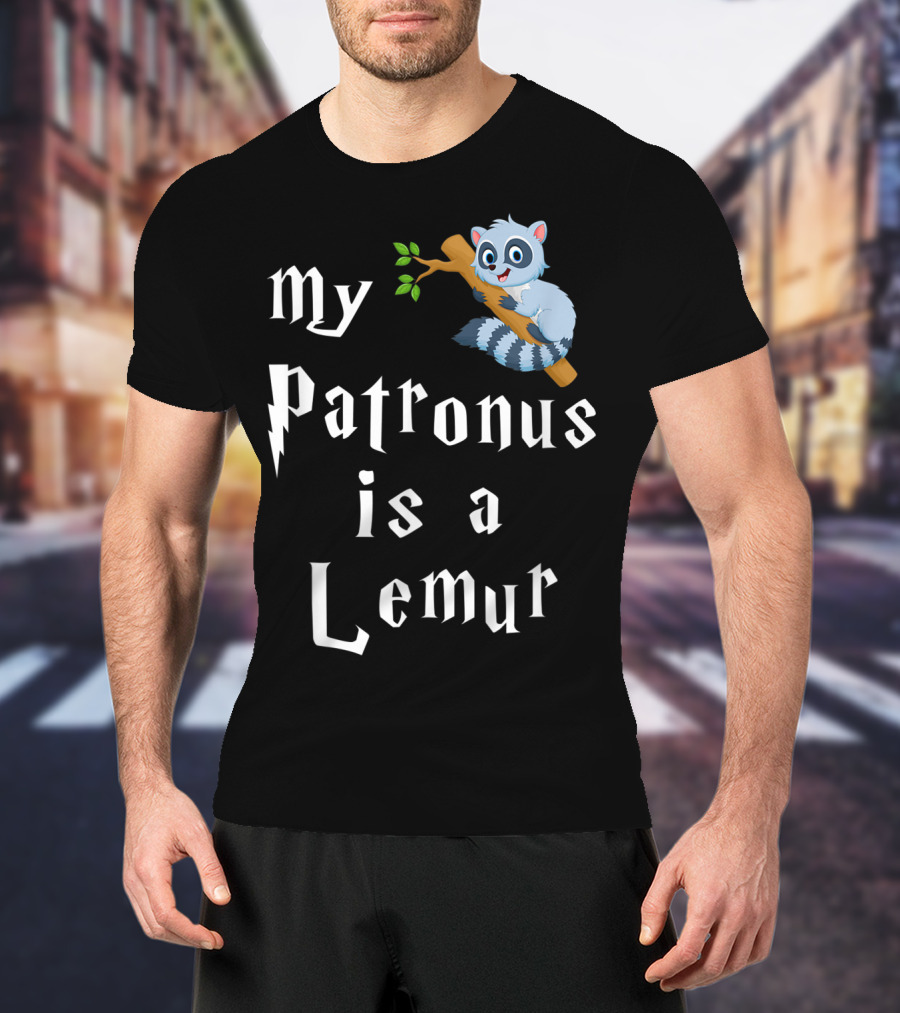 My Patronus Is A Lemur Cute Lemurs Magic Humor T-Shirt