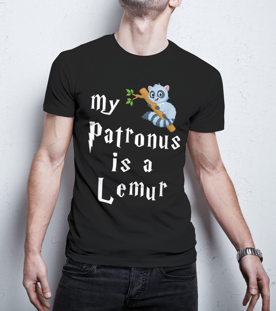My Patronus Is A Lemur Cute Lemurs Magic Humor T-Shirt