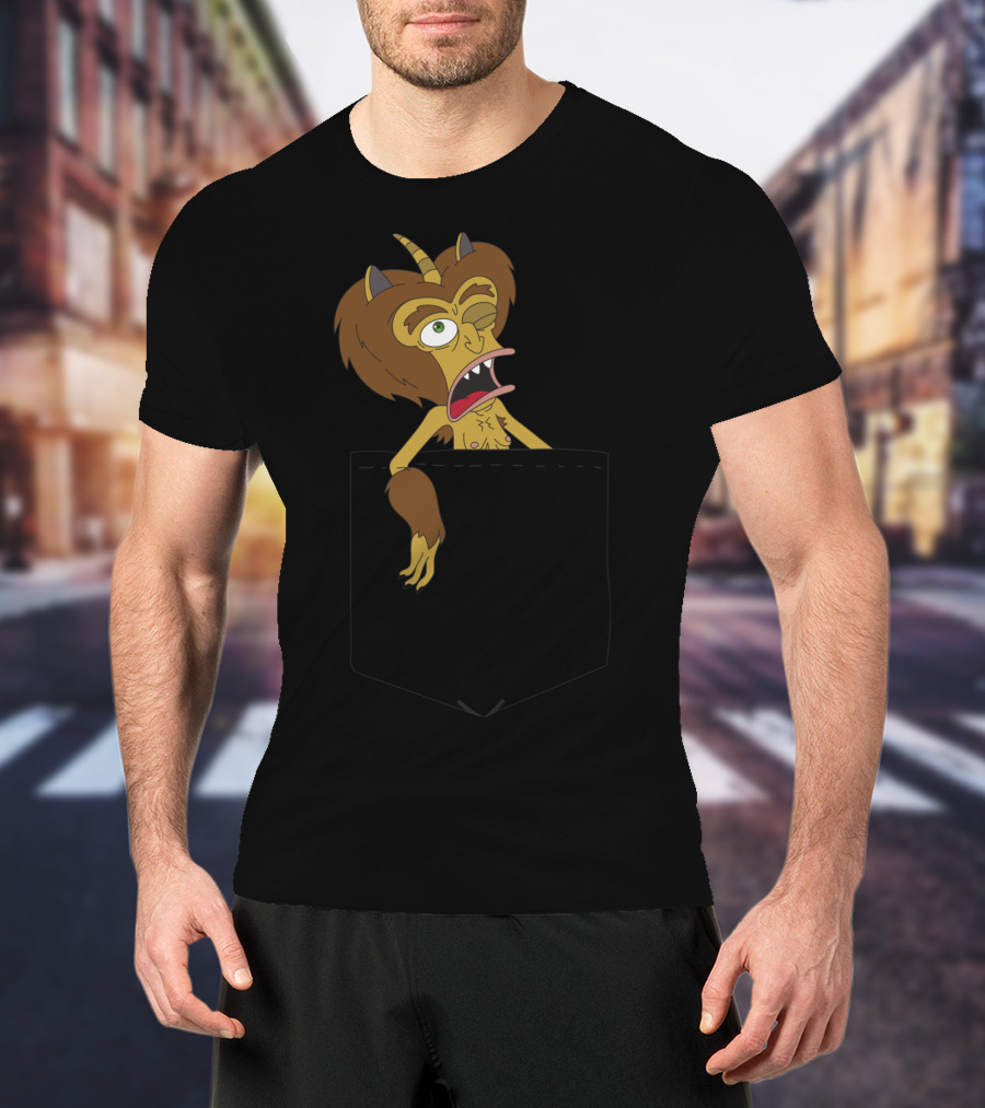 Big Mouth Hormone Monster Peek Netflix Pocket T-Shirt