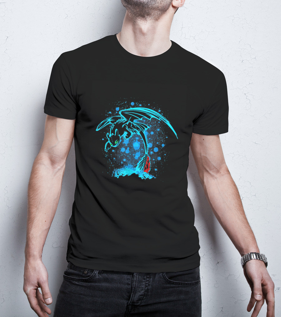 Night Dragon How To Train Your Dragon Neon Splash T-Shirt