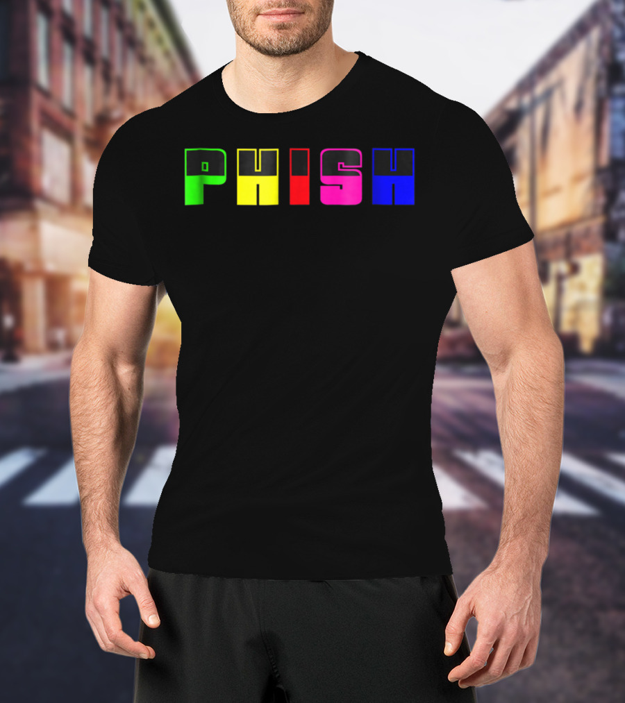Nite Lite PHISH Neon Color Blocks T-Shirt