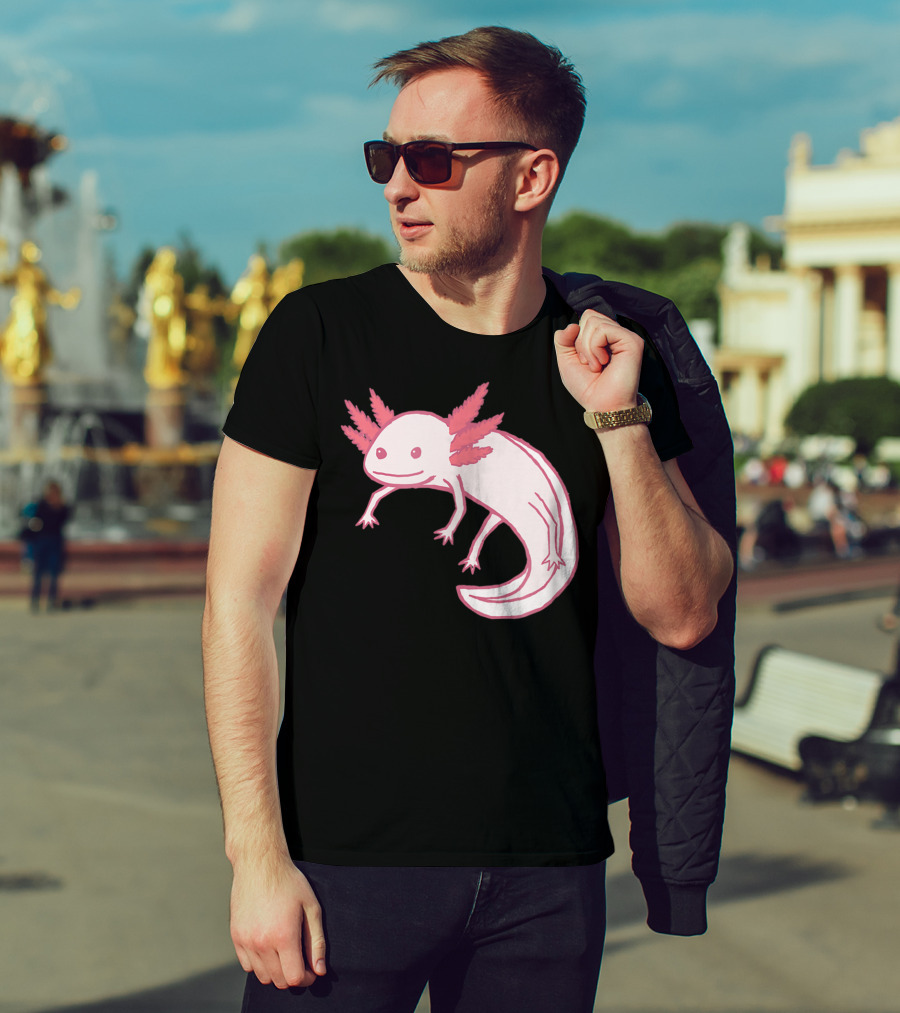 Pink Axolotl Cute Animal T-Shirt