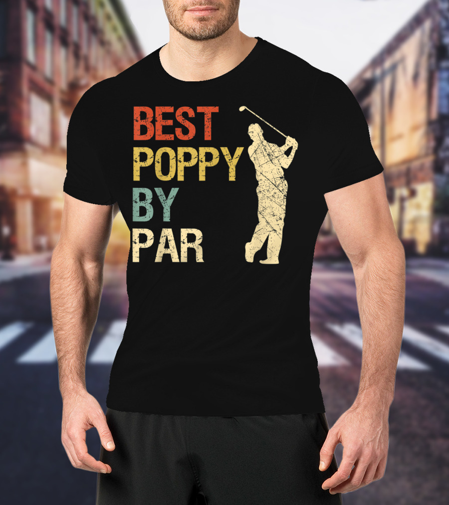 Best Poppy By Par Retro Vintage Golf T-Shirt