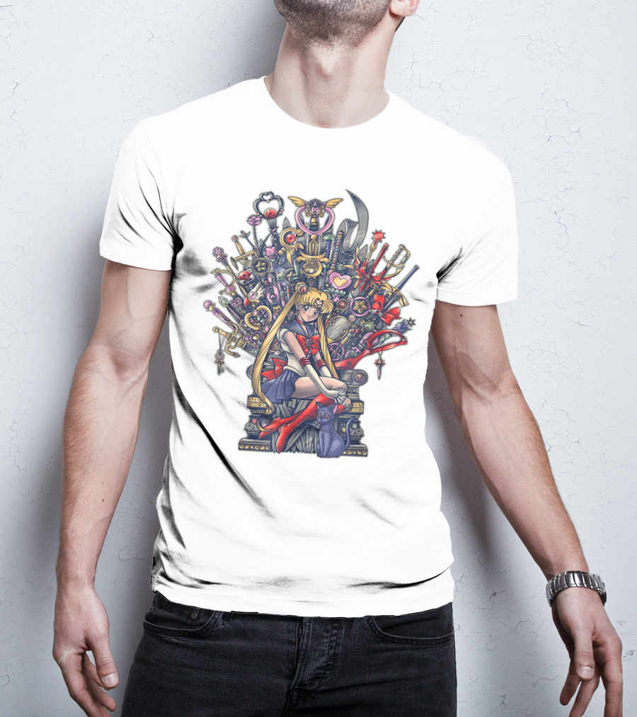 Sailor Moon Magic Throne With Keys And Cat T-Shirt