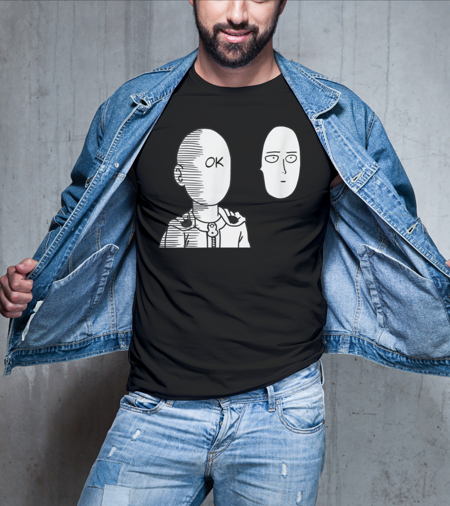 Saitama OK Face Oppai Otaku Manga T-Shirt