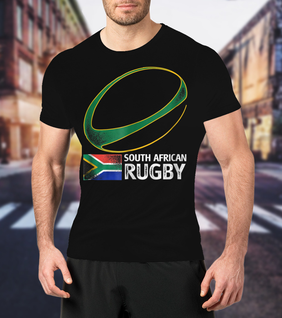 South African Rugby Springbok Flag Emblem South Africa T-Shirt