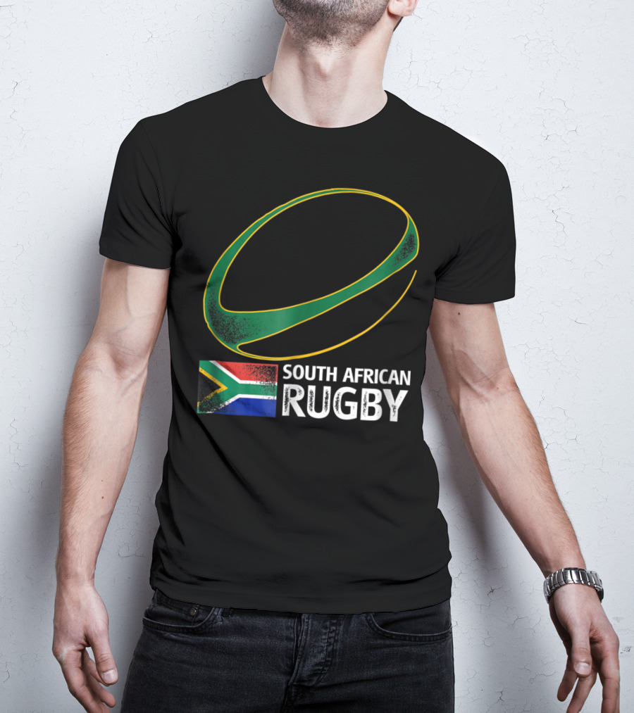 South African Rugby Springbok Flag Emblem South Africa T-Shirt