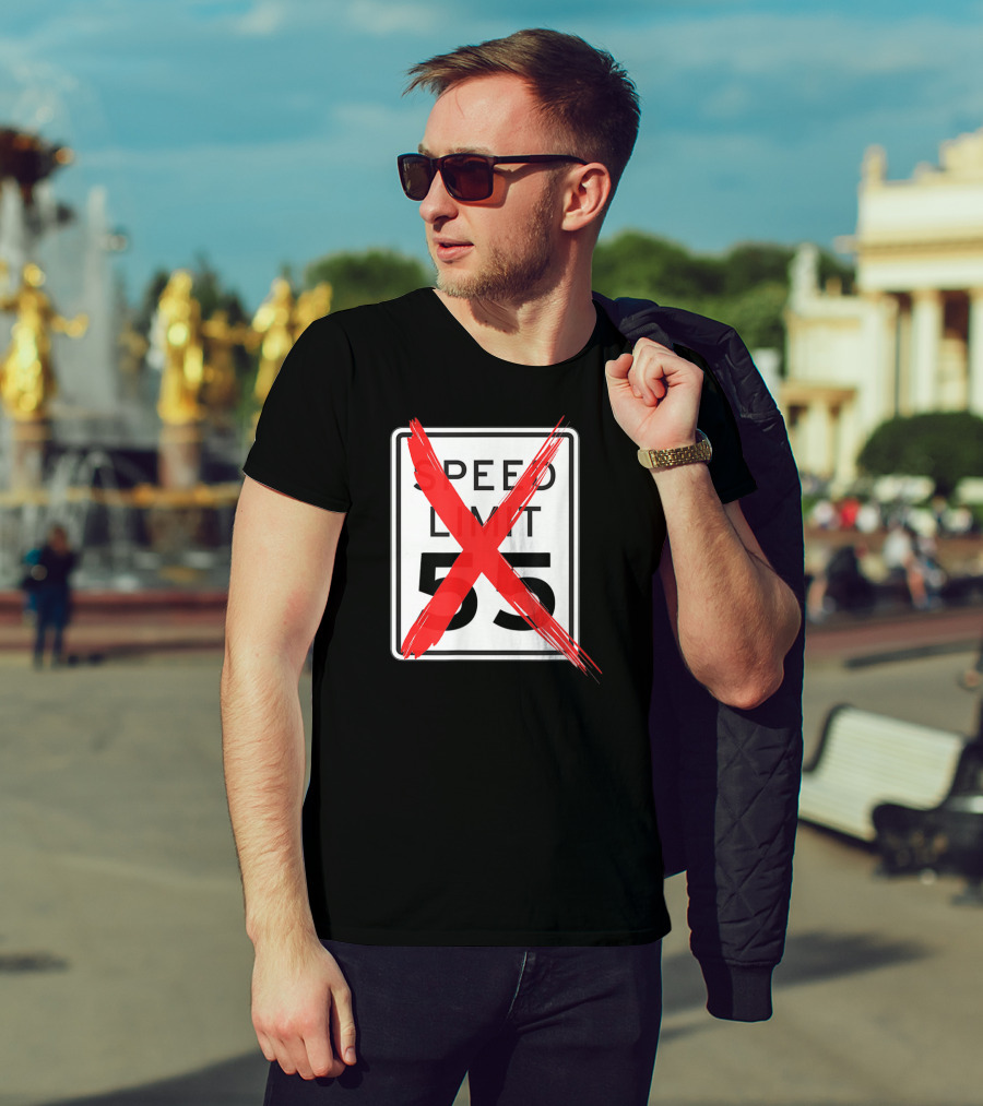 Speed Limit 55 Red Crossed Car Enthusiast T-Shirt