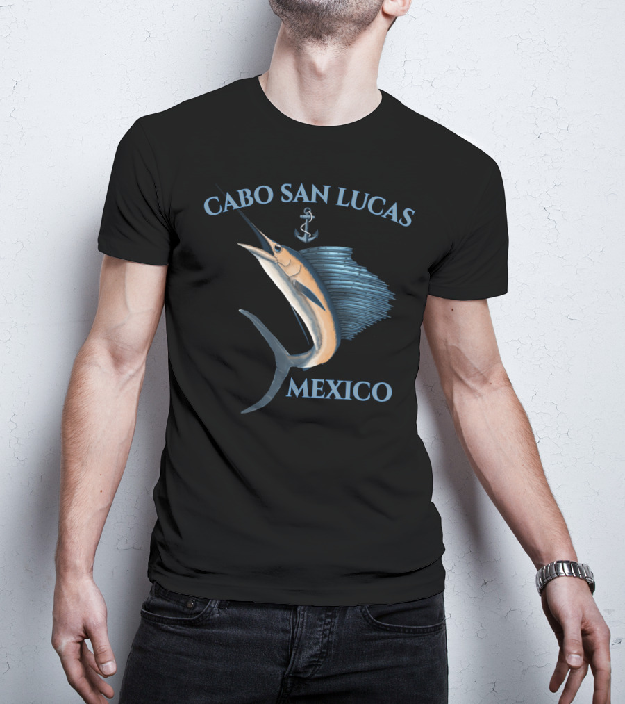 Cabo San Lucas Mexico Swordfish Marlin Anchor T-Shirt
