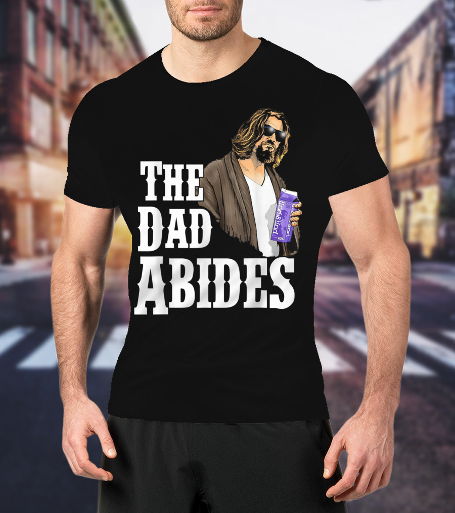 The Dad Abides Cool Milk Carton Robe Sunglasses T-Shirt