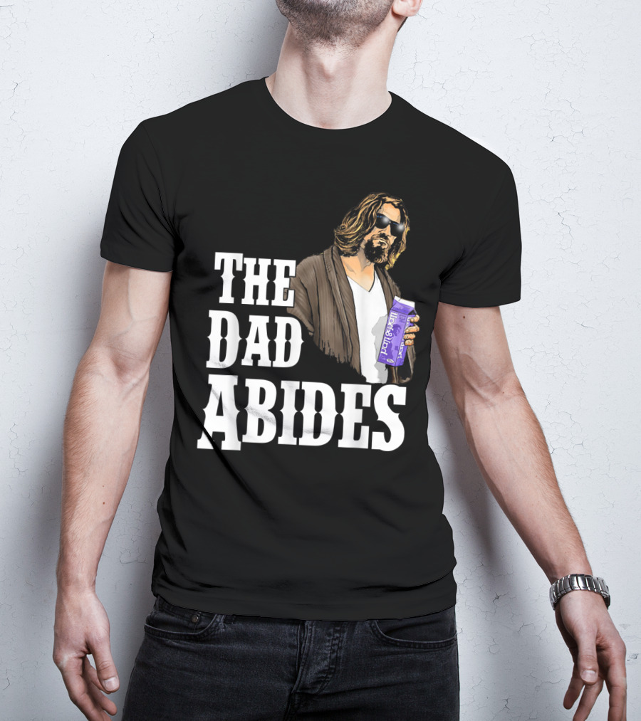 The Dad Abides Cool Milk Carton Robe Sunglasses T-Shirt